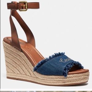 Coach Kelley denim wedge